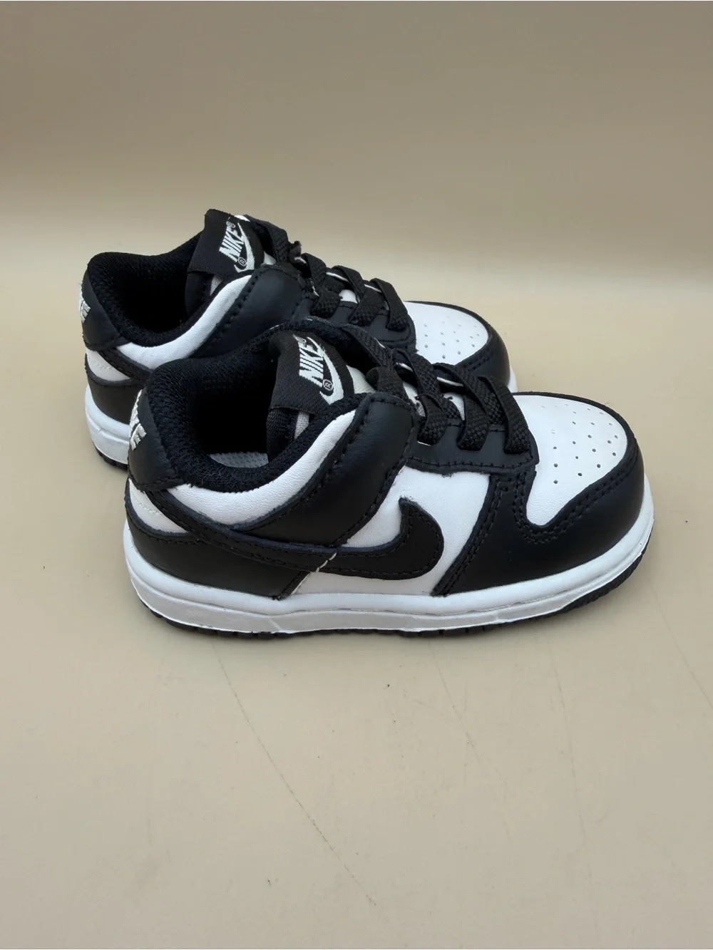 Nike Dunk Low Panda Kids Shoes Black White Size 5C CW1589-100
